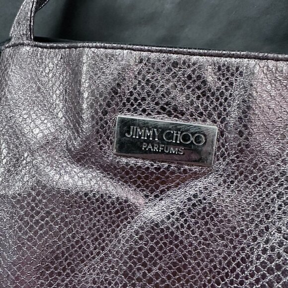 Jimmy Choo Parfums Tote Bag Pink Black Alligator Skin - Picture 3 of 8